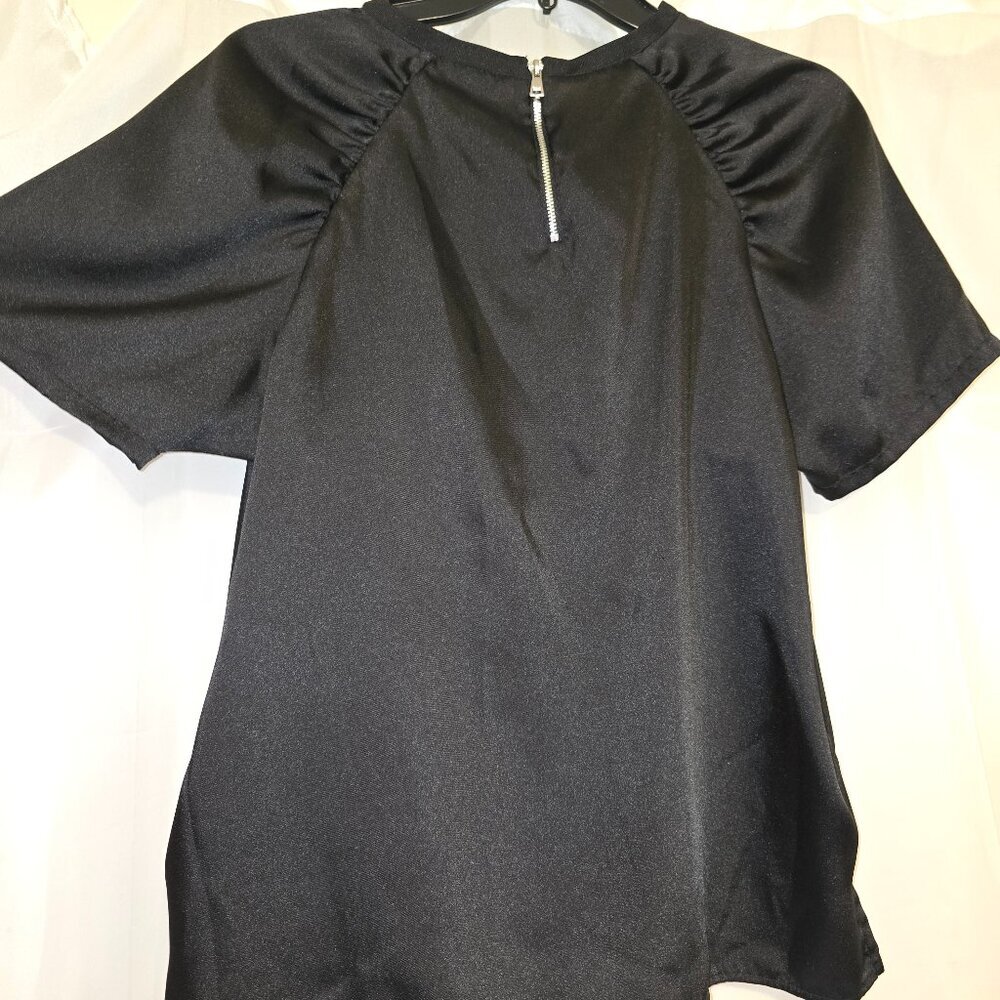 DKNY Ruched short SLEEVE TOP - Picture 4 of 6